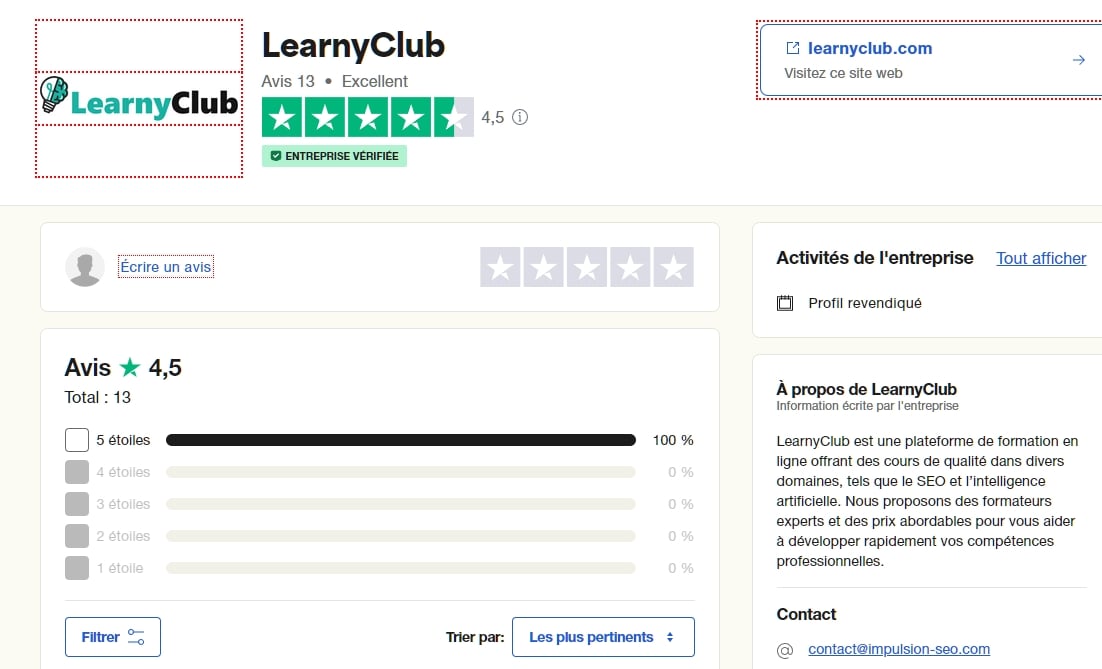 Trustpilot Learnyclub