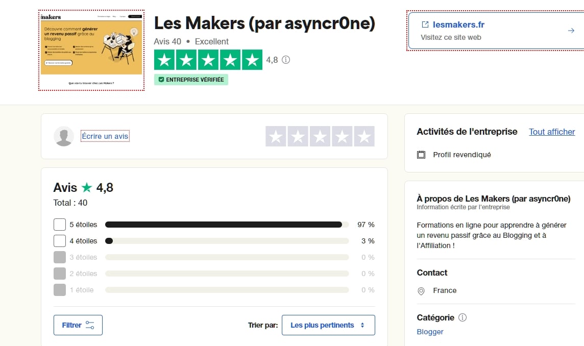 Trustpilot les Makers