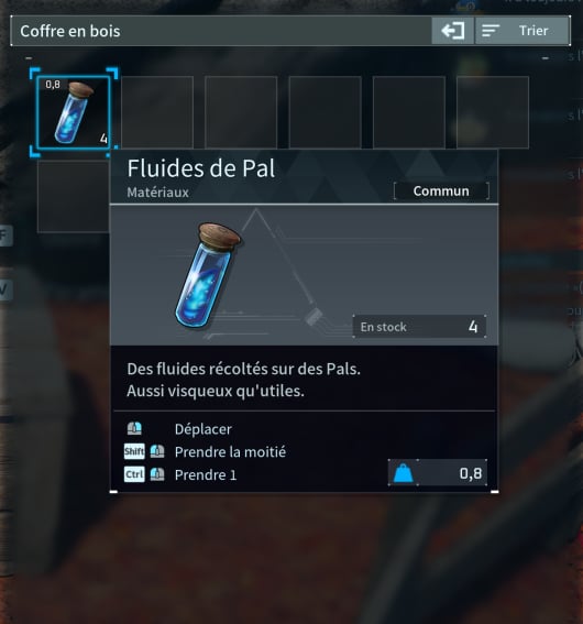 Fluide de Pal dans Palworld