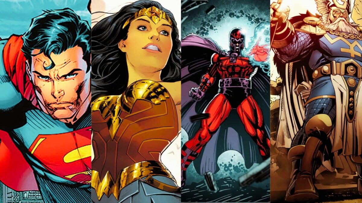 Foto para pahlawan super yang telah membawa palu Thor.