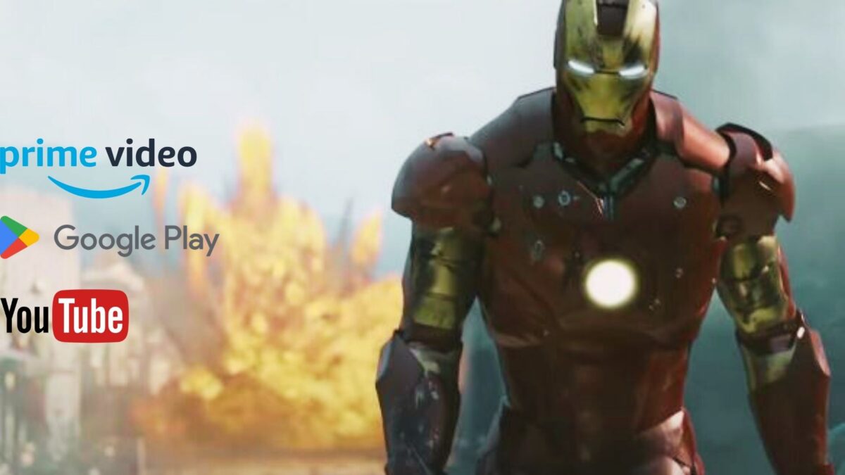 Foto do Homem de Ferro em plataformas de streaming.