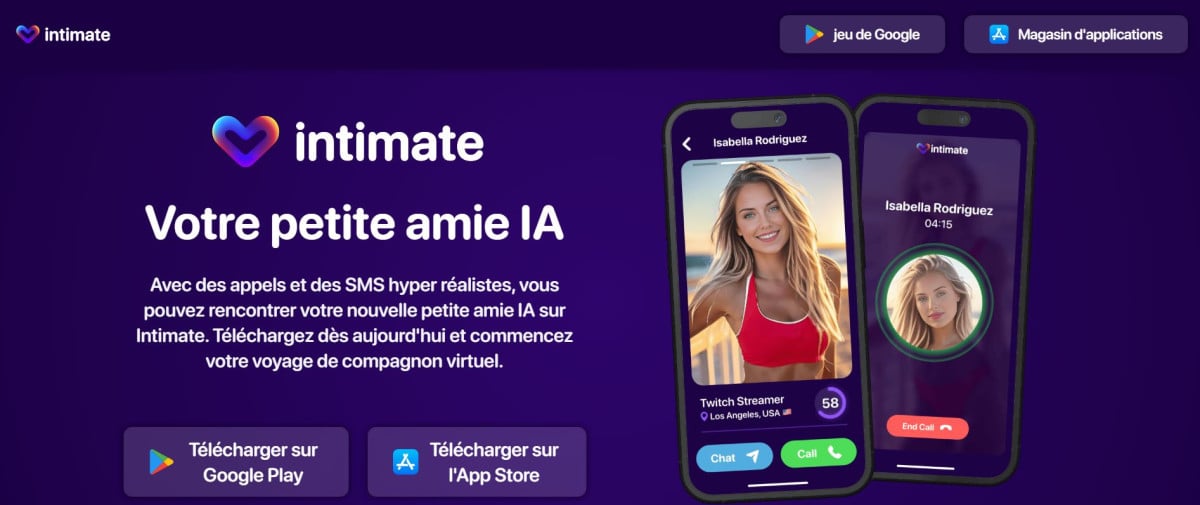 Interfaccia fidanzata AI - Intima