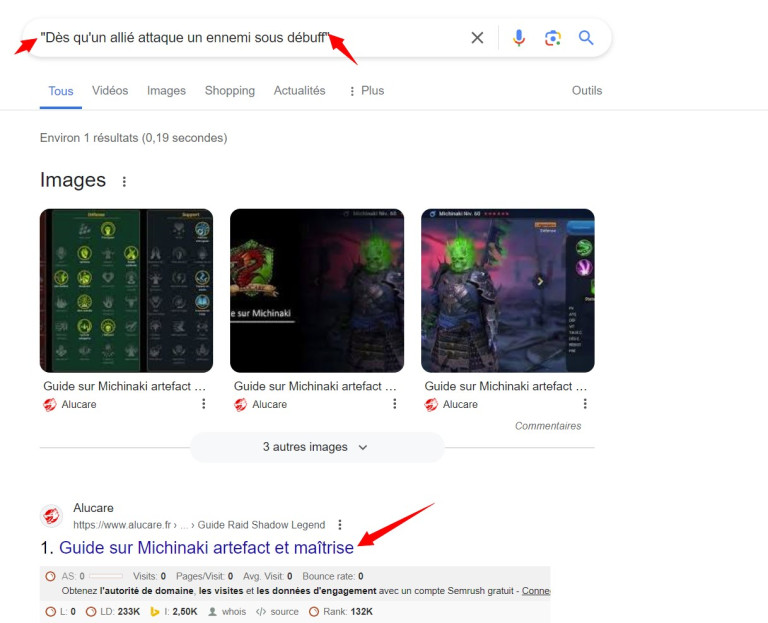 google search for heroquizz