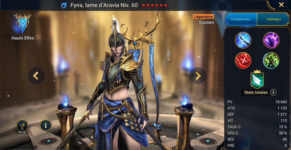 RSLのFyna、Fyna Blade of Araviaのマスタリー、グレース、アーティファクトへのガイド 