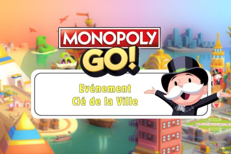 Ilustração do evento Chave da Cidade em Monopoly Go