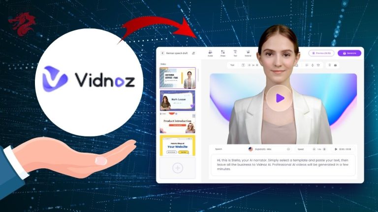 Illustration image for the article "What is the Vidnoz AI platform? My full review of this AI tool"