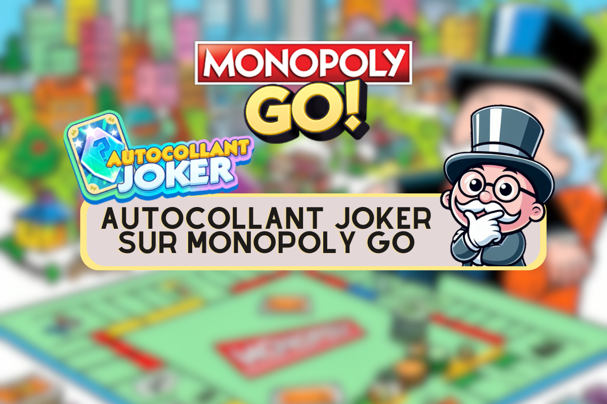 Illustrazione di Monopoly GO delle informazioni sull'adesivo Joker