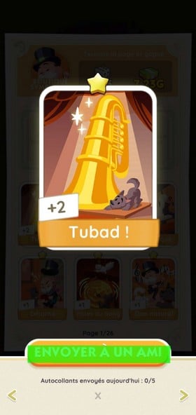 Illustration af trin 3 i udvekslingen af Monopoly GO-kort