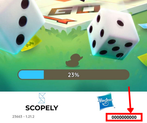 Illustrazione della schermata di caricamento di Monopoly GO per l'identificatore