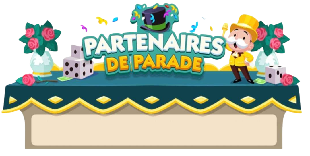 Illustration Monopoly GO événement partenaires de Parade du 26 avril 2024