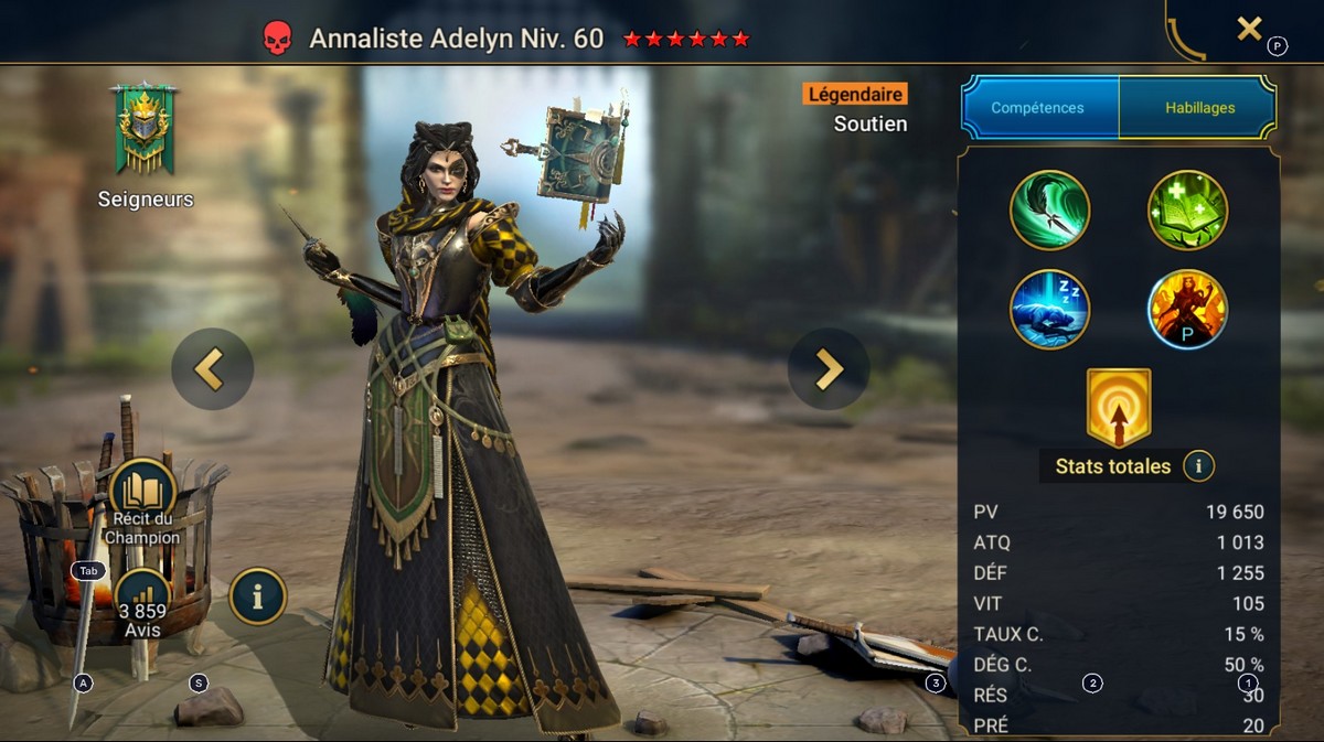 Guide to mastery, grace and artifacts on Annaliste Adelyn (Chronicler Adelyn) on RSL 