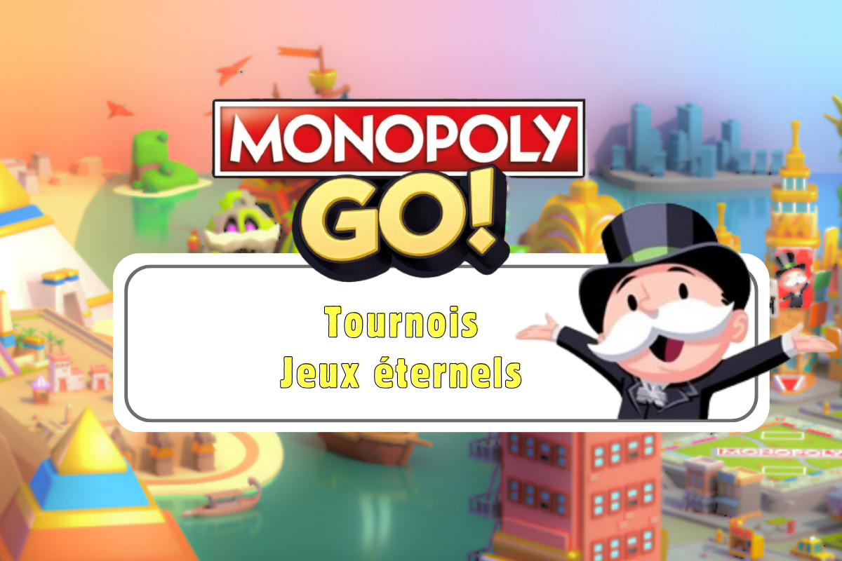 Illustration of the Eternal Games event in Monopoly Go
