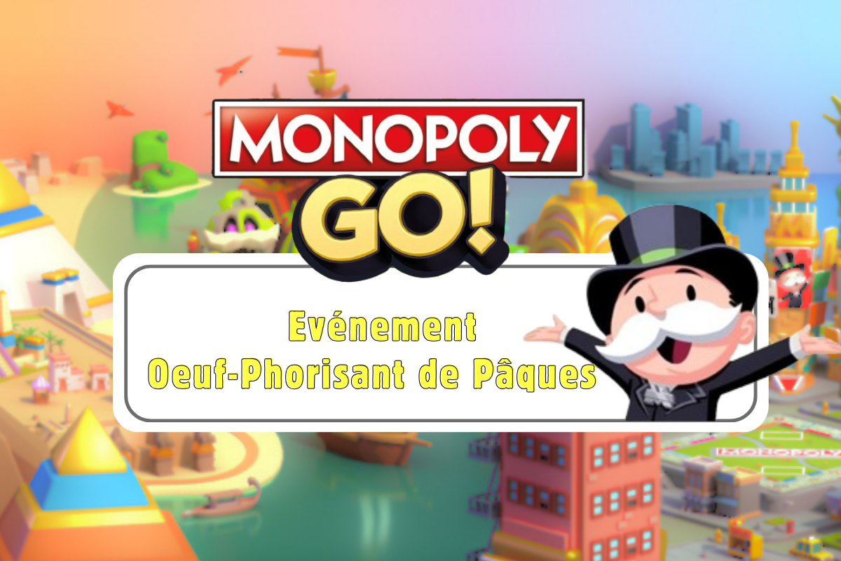 Illustration in Bild des Oster-Ei-Phorisant-Ereignisses in Monopoly Go