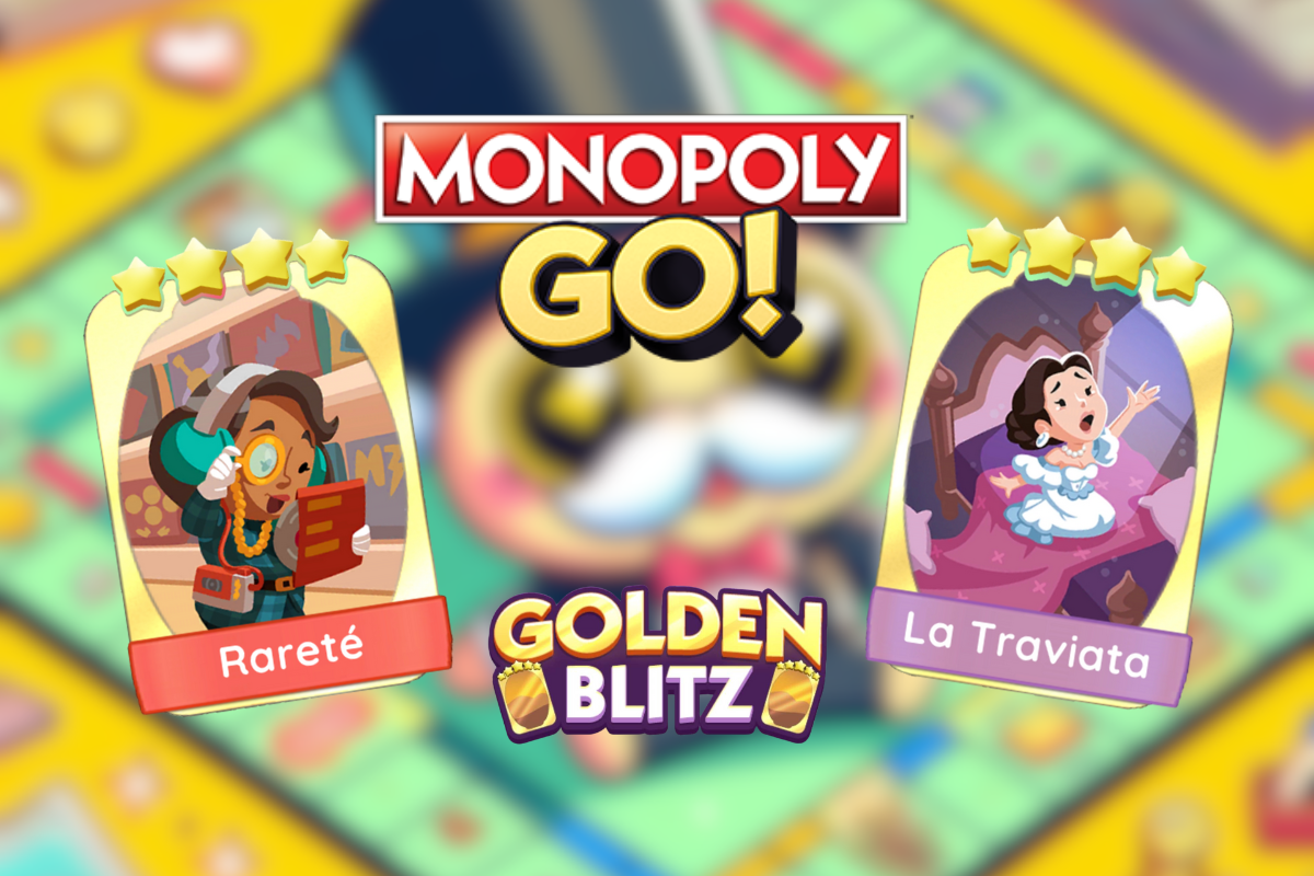 Ilustração do evento Golden Blitz em 25 de abril de 2024 Monopoly GO