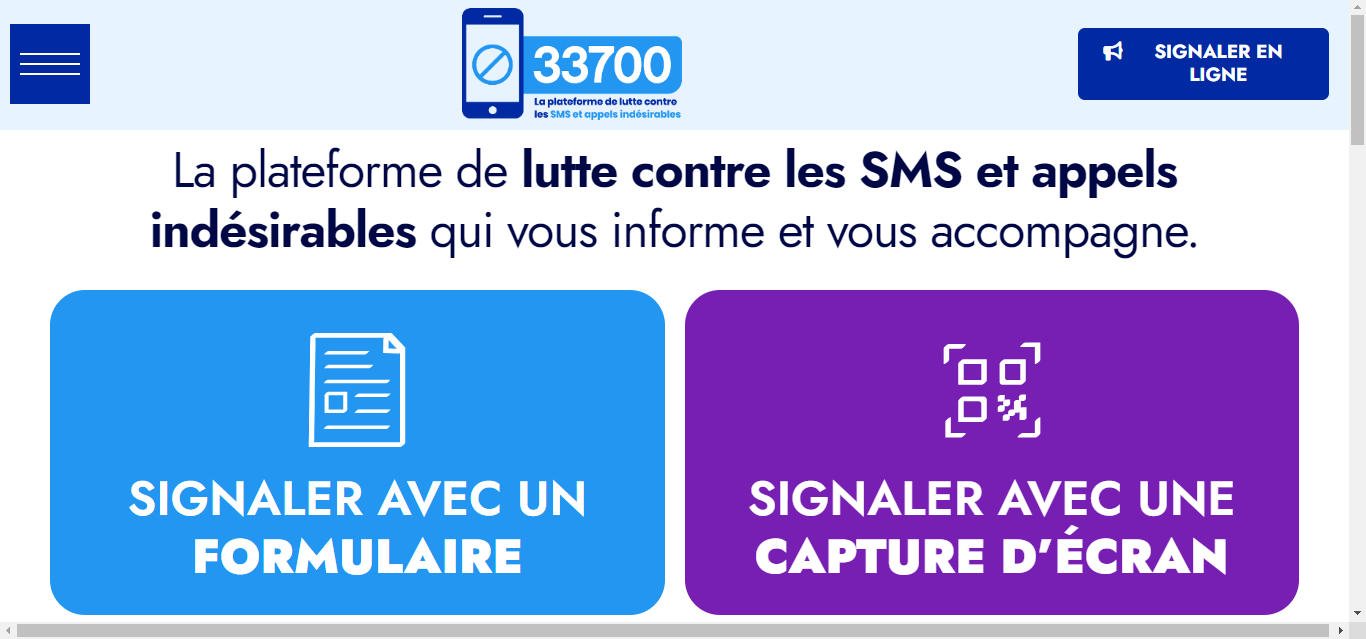 Capture d'écran montrant le site web de 33700.fr