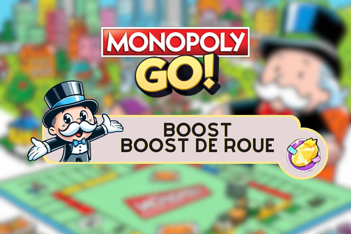 Illustration pour le boost Boost de Roue disponible sur Monopoly GO