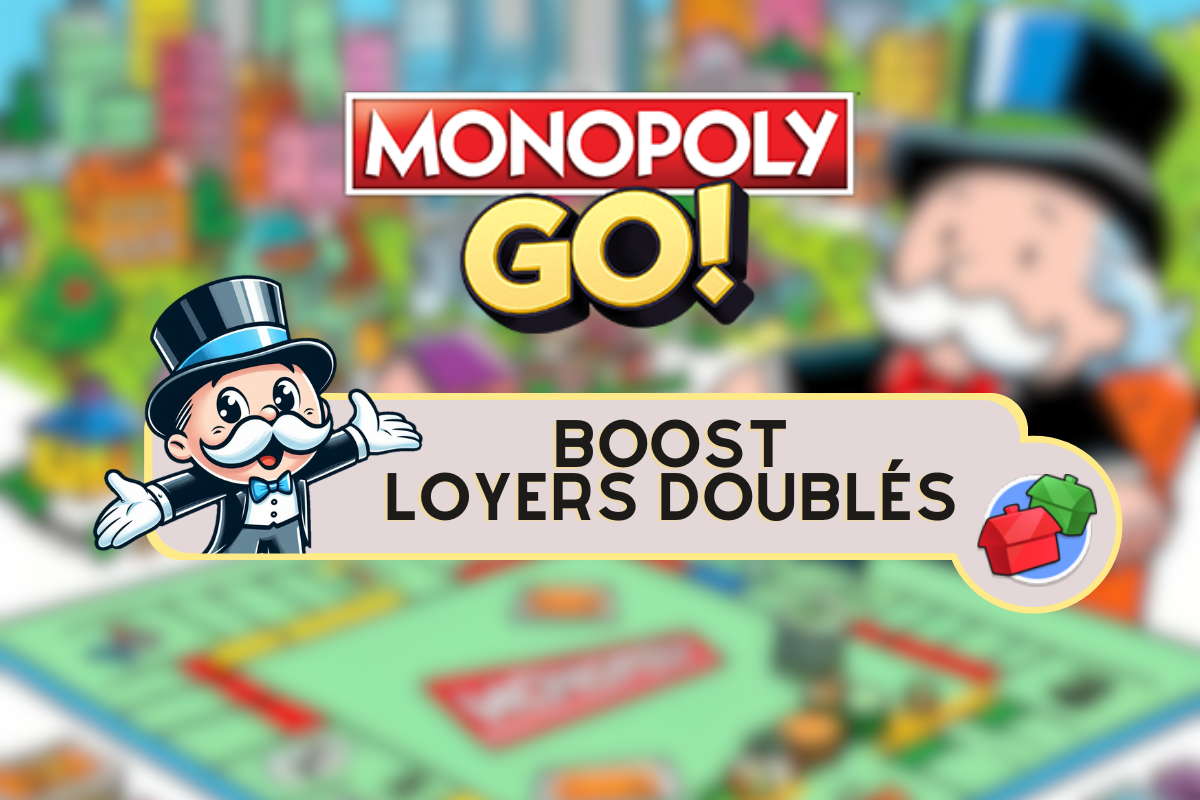 Illustration for the Double Rents boost available on Monopoly GO