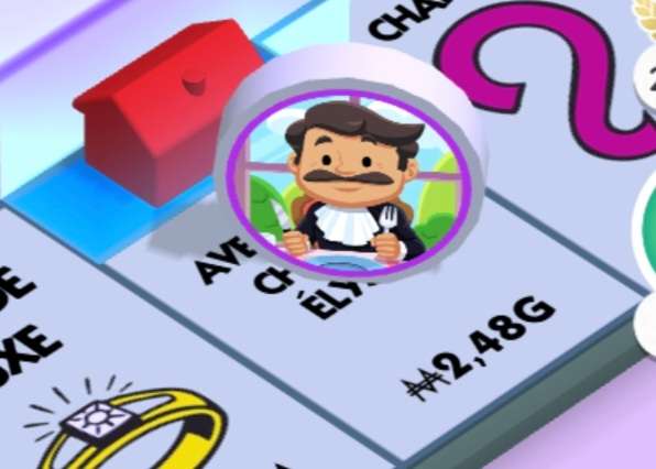 Illustration af huslejemålet på Monopoly GO-brættet