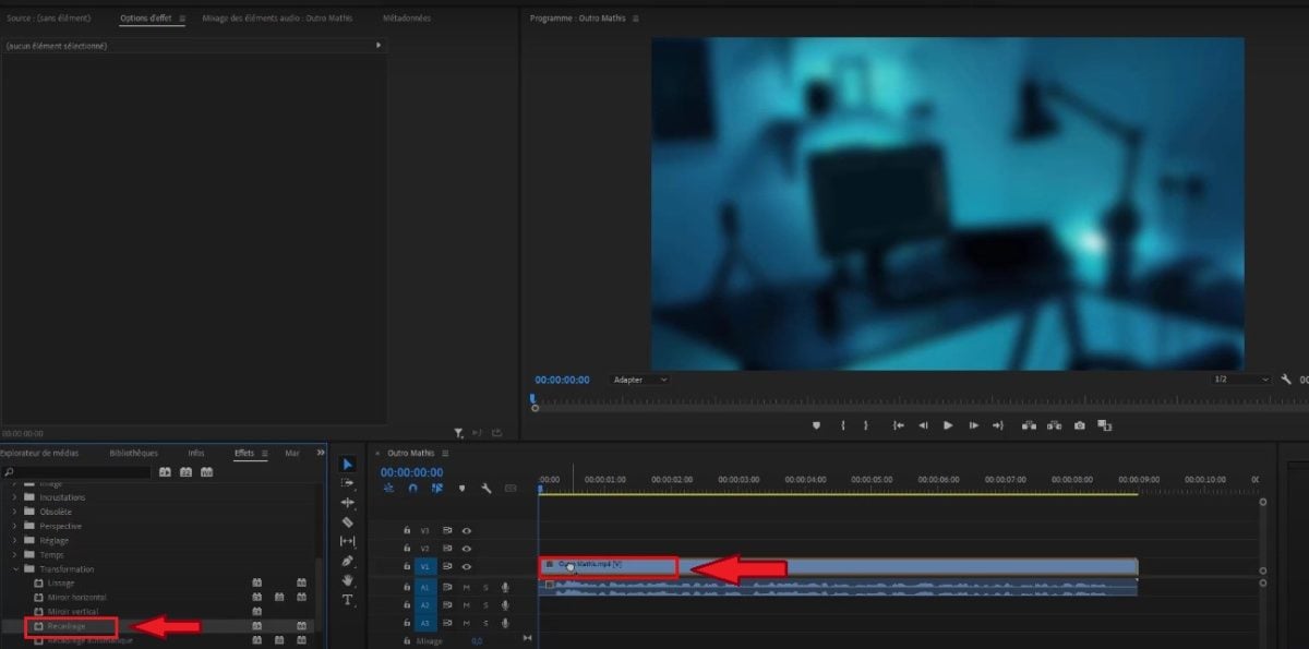 Arrastar o efeito Recortar