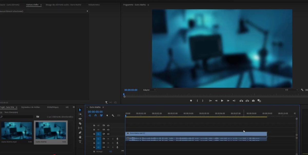 Vídeo importado para o Premiere Pro