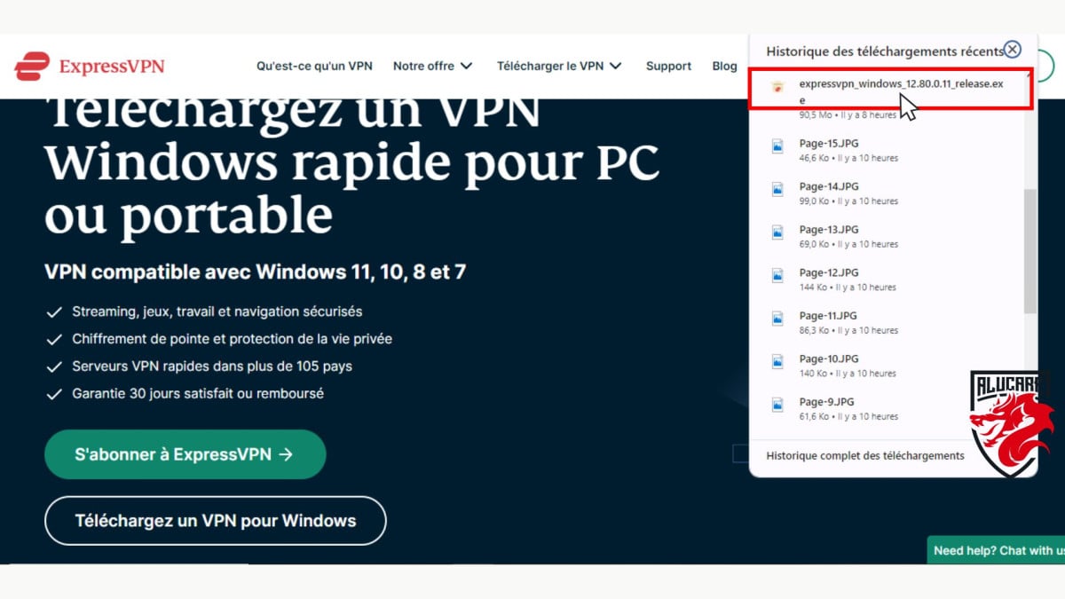 Express VPN-installationsmetode.