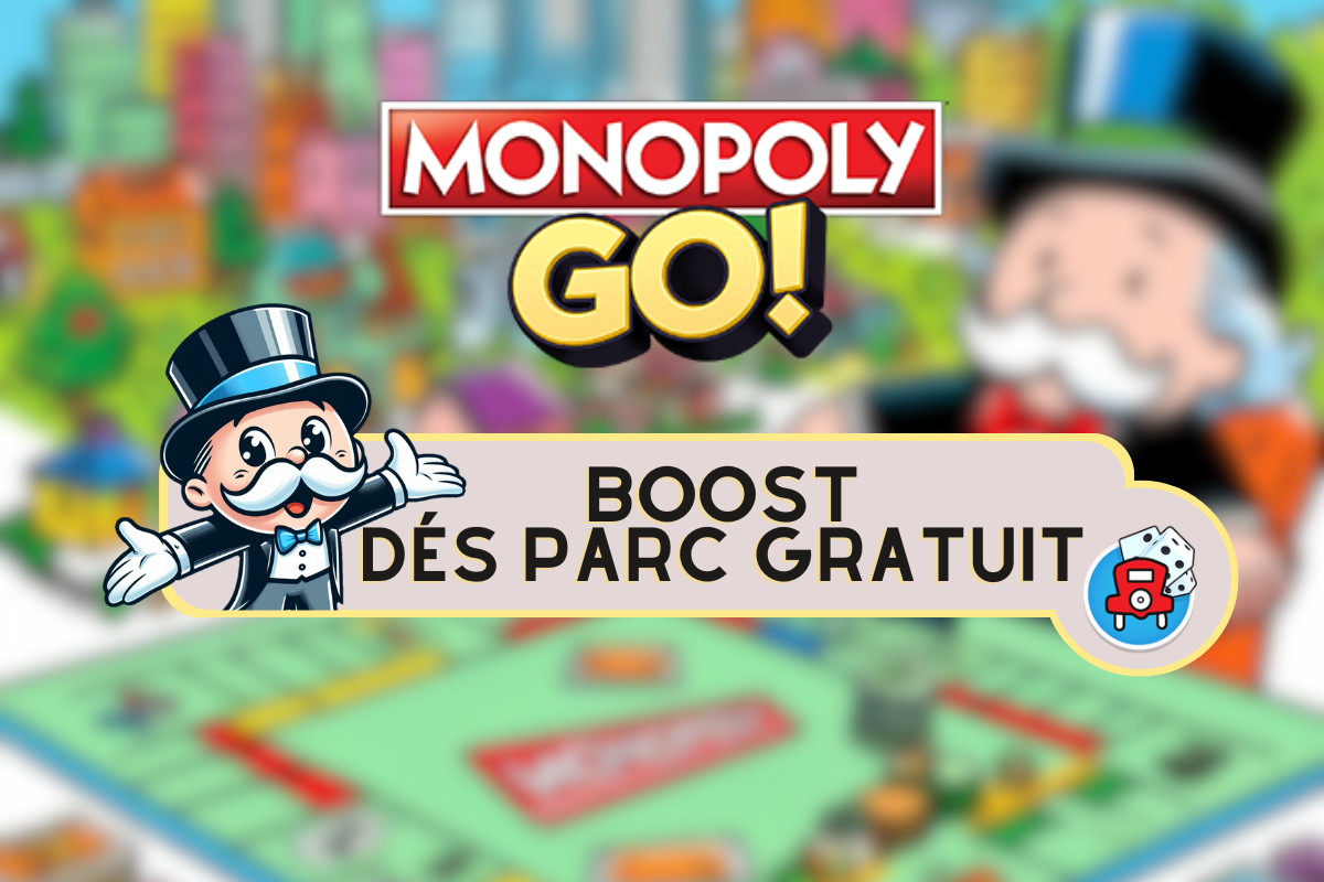 Ilustración Monopoly GO boost Diseño de parque gratuito