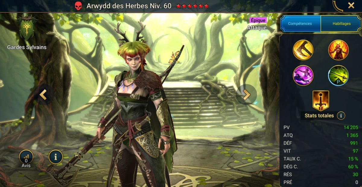 Guía de la maestría, la gracia y los artefactos en Arwydd des herbes (Arwydd Quivergrass) en RSL 