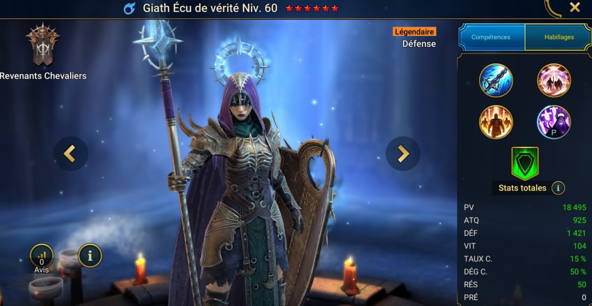 Panduan untuk penguasaan, keanggunan, dan artefak pada Giath Perisai Kebenaran (Giath The Truthshield) pada RSL 