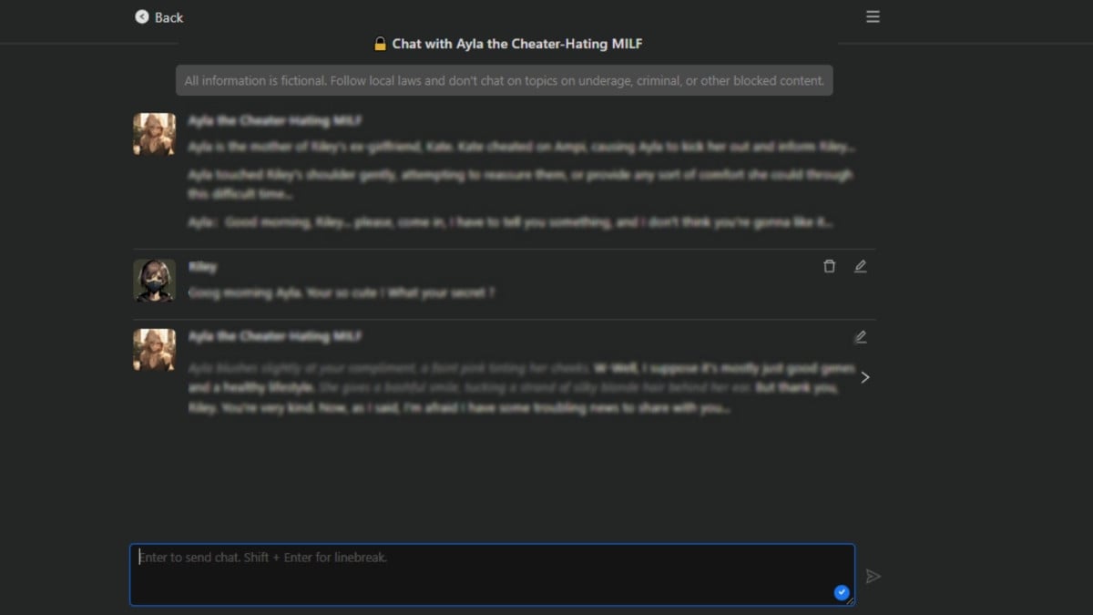 Pephop's chat interface.