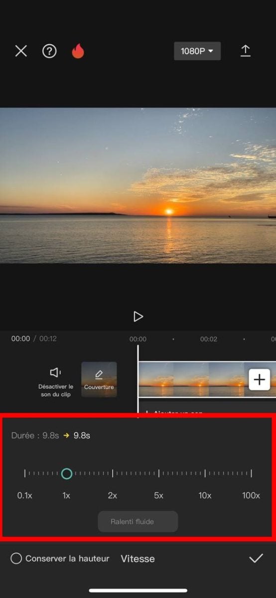 Screen auf CapCut