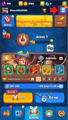 Pulse el botón de la parte superior derecha