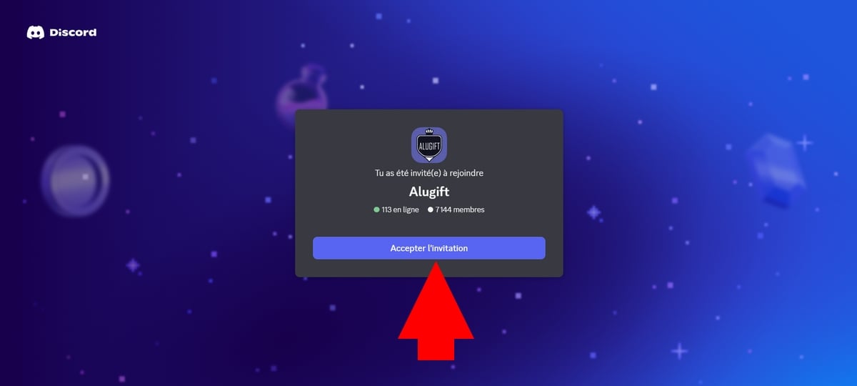Invitation to join the Discord Alugift server