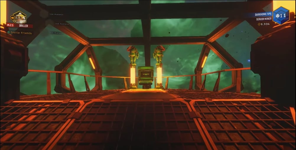 Imagen que muestra la sala conmemorativa en Deep Rock Galactic para promocionar un personaje. ©️ Princia para Alucare.fr