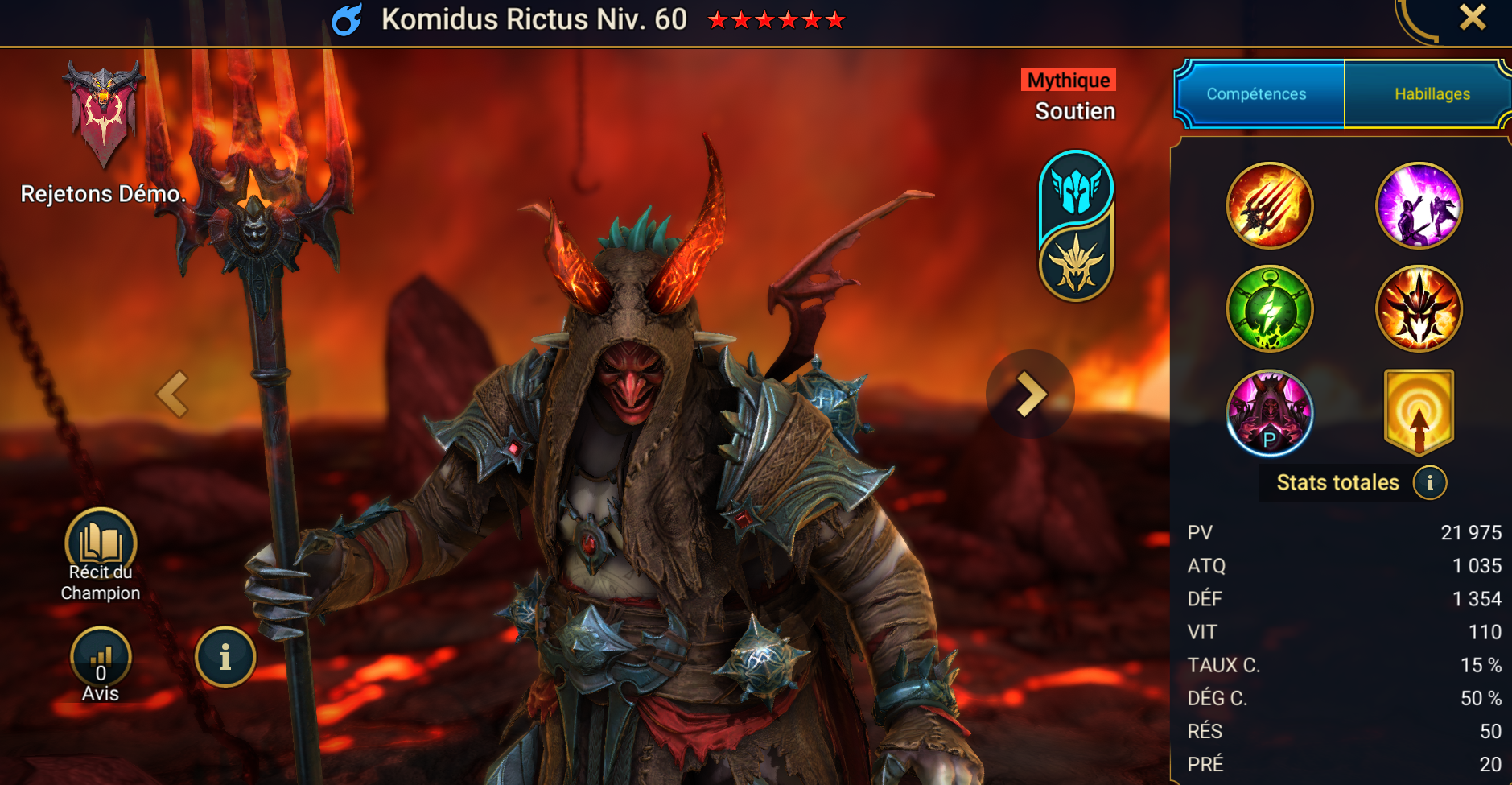 RSLのKomidus Rictus (Komidus Darksmile)のマスタリーガイド、猶予とアーティファクト 