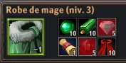 Resep Robe de Mage (lvl 3)
