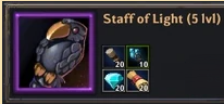 Resep Staf Cahaya (lvl 5)