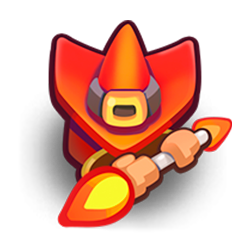Hier ist das Symbol für Brennender Magier in Rush Royale