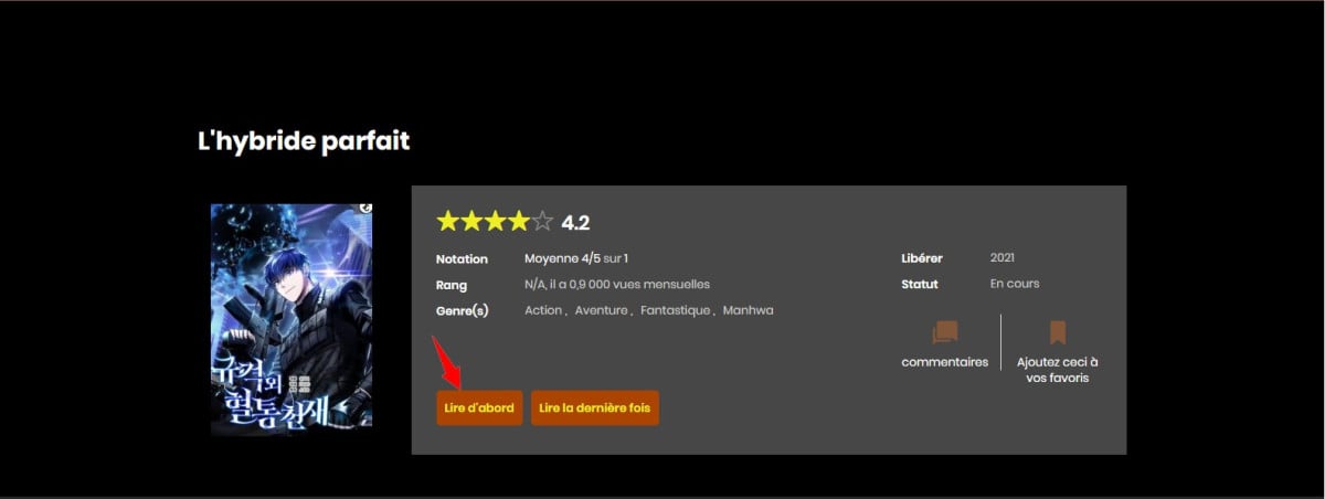 Screen sur le site Manga Owl officiel pour lire un manga en ligne 