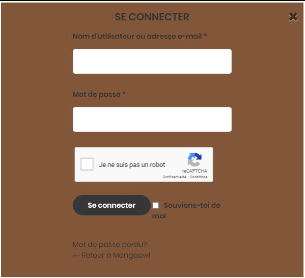 Connexion à Manga OWL