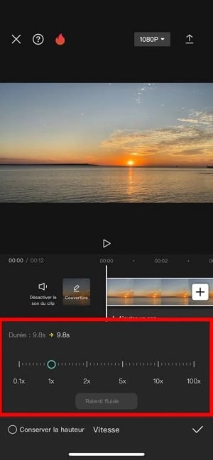 Acelerar o vídeo com o CapCut