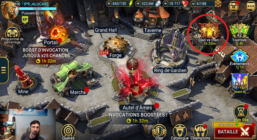 Klicken Sie auf Clan vs. Clan