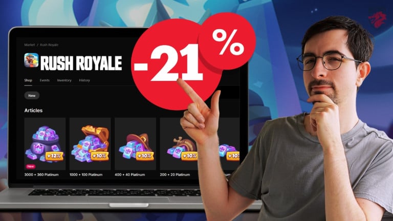 Rush Royaleを最大21割引の%で購入する方法