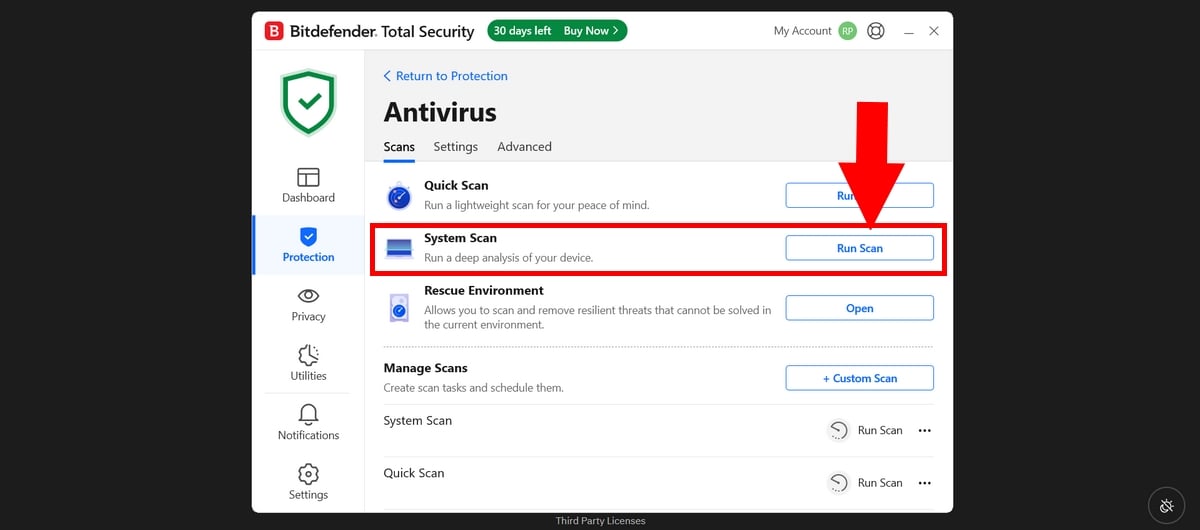 Perform a system analysis