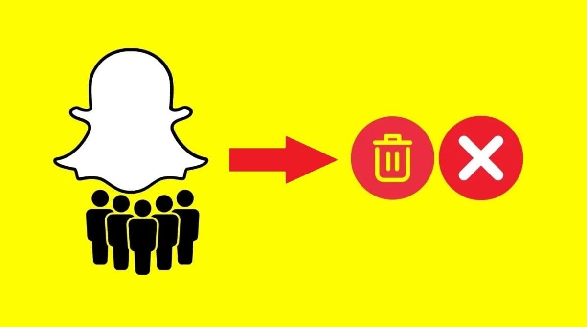 Photo illustrant la suppression d'un groupe sur Snapchat