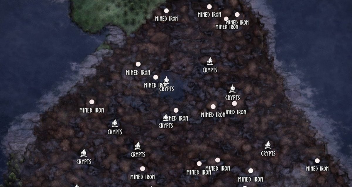 Eksempel på placering af metalskrot i Valheim