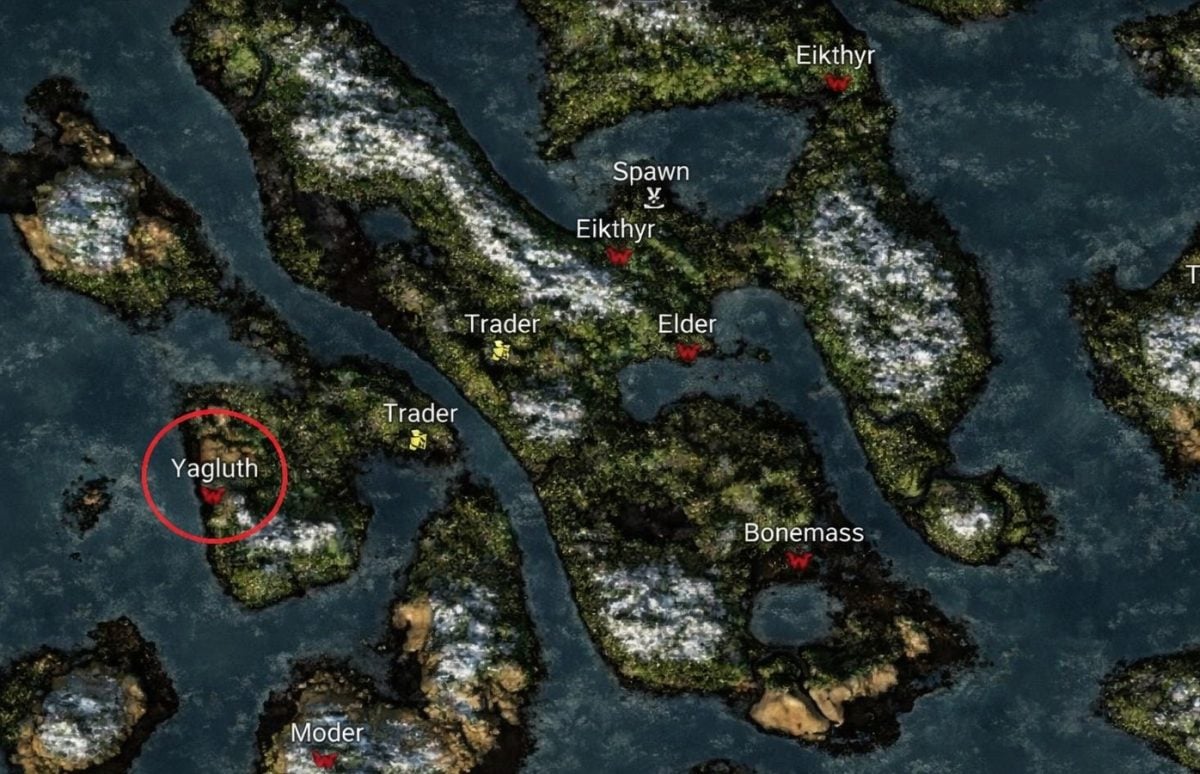 boss Yagluth på kortet