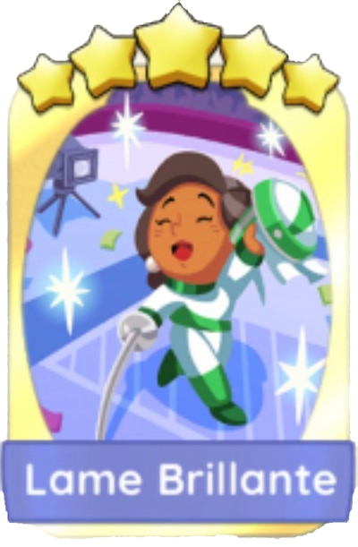 Ilustración Monopoly GO Shiny Blade Card página 22 Golden Blitz