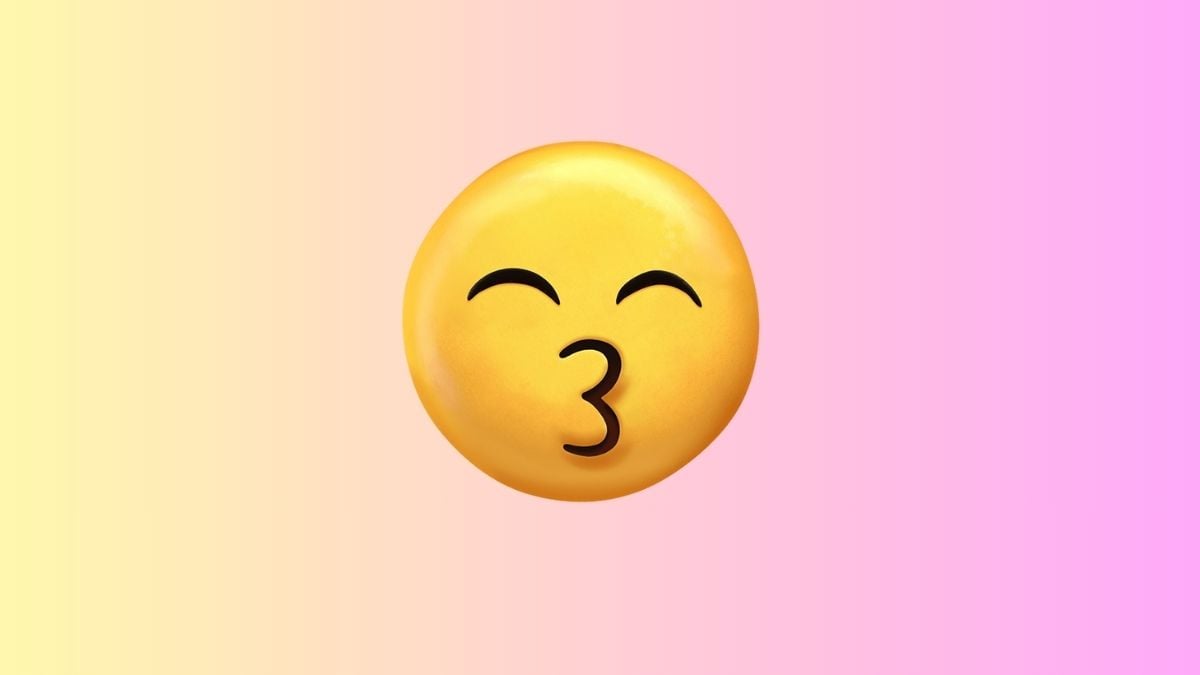 Imagem do emoji do rosto risonho a beijar
