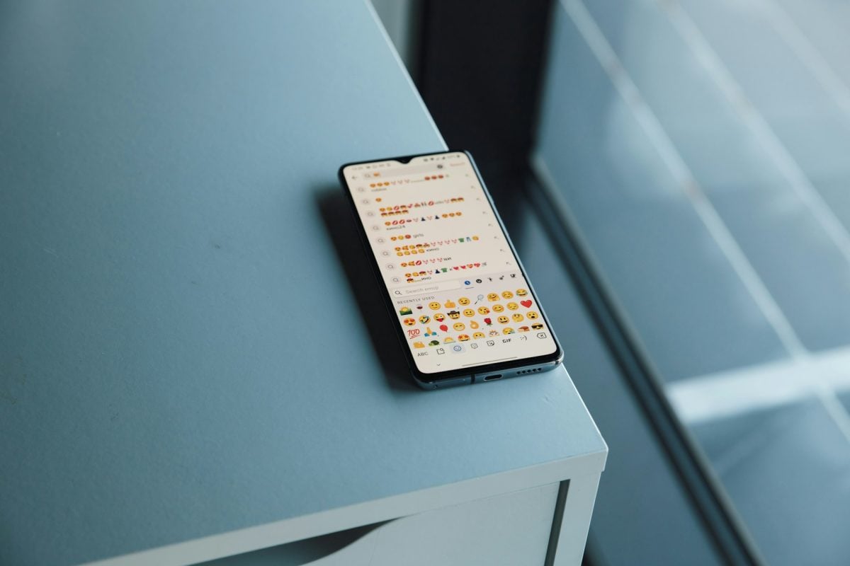 The different emojis on a smartphone