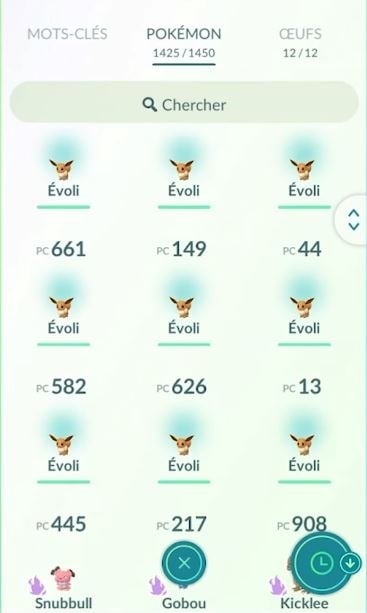 Gambar yang menunjukkan beberapa Evoli yang dapat dievolusi di Pokémon GO. Karen untuk Alucare.fr